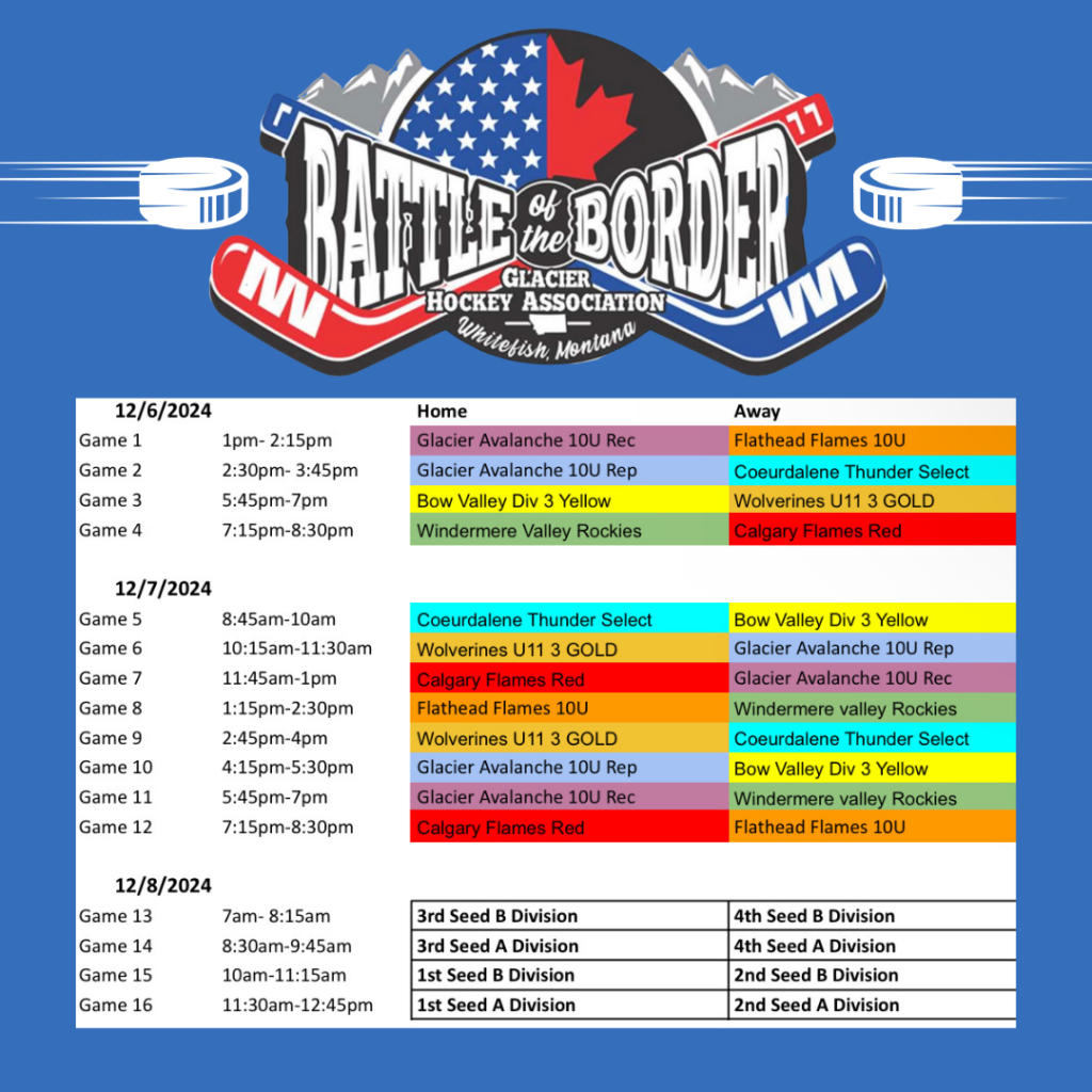 10U Battle of the Border Schedule 2024